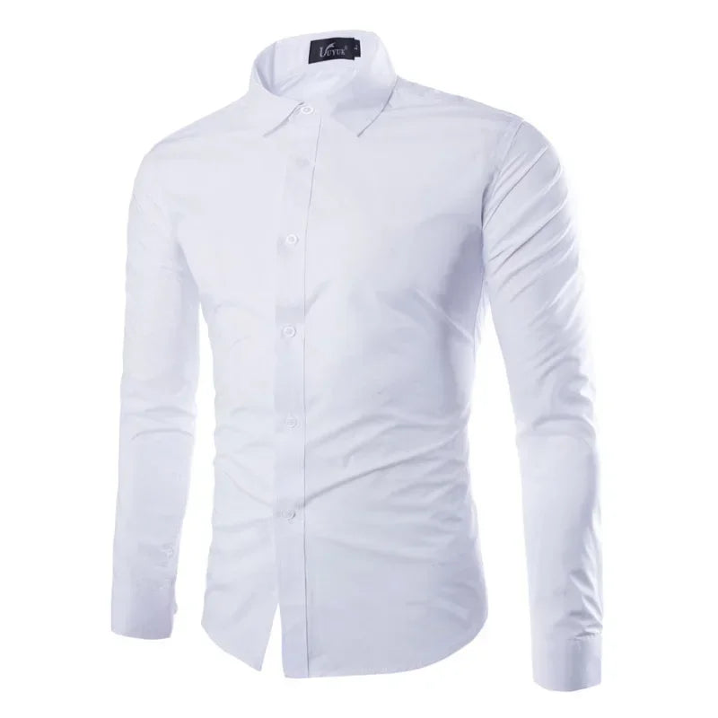 Camisa Masculina Slim Fit Listrada Elyon – Social, Manga Longa e Estilo de Negócios