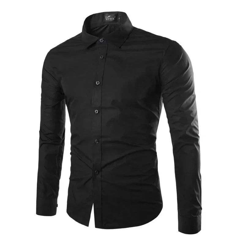 Camisa Masculina Slim Fit Listrada Elyon – Social, Manga Longa e Estilo de Negócios